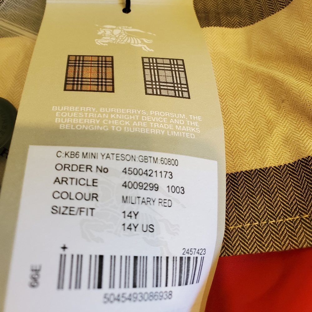 Brand new Burberry Children 14Y raincoat XXS XS - Picture 15 of 15